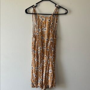 American Eagle Outfitters Mustard Floral Mini romper